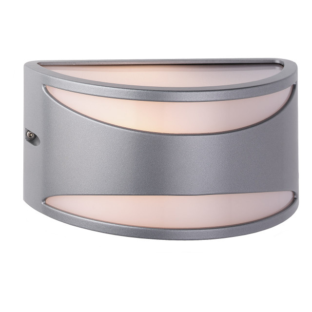 Firstlight Meridian Modern Style Lantern in Silver and Opal 1