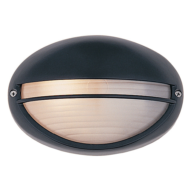 Firstlight Streamline Modern Style 140mm Bulkhead Eyelid in Black and Opal Glass 1