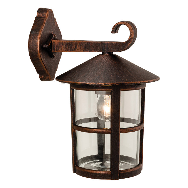 Firstlight Stratford Traditional Style Downlight Lantern in Bronze and Clear Glass 1