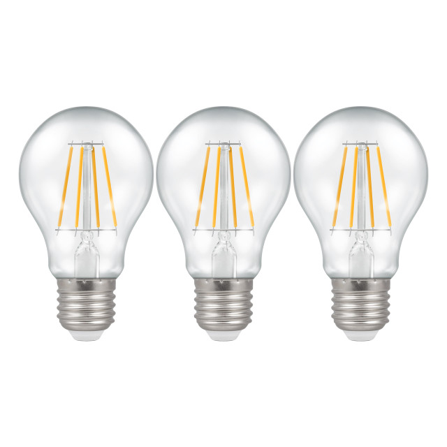 Crompton GLS LED Light Bulb Dimmable E27 7.5W (60W Eqv) Warm White 3-Pack 1
