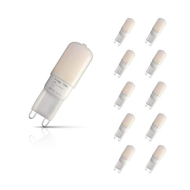 Crompton Lamps LED G9 Capsule 2.2W 10-Pack Warm White Opal