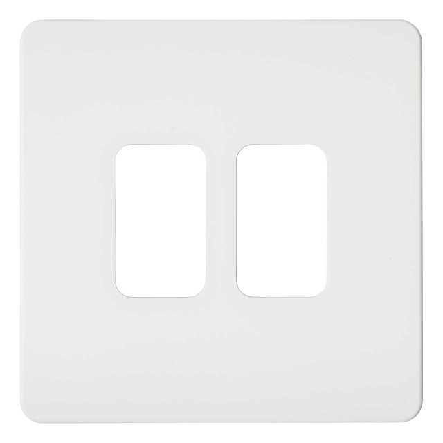 Culina 2 Gang Slimline Surround For Kinetic Switch White 1