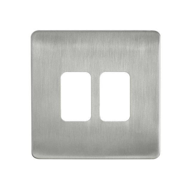 Culina Kinetic Plated 2 Gang Surround Satin Nickel