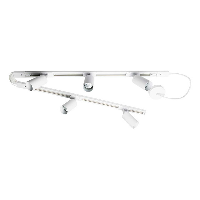Inlight Cayo 5 Head 2 x 0.8m Track Light Kit in White 1