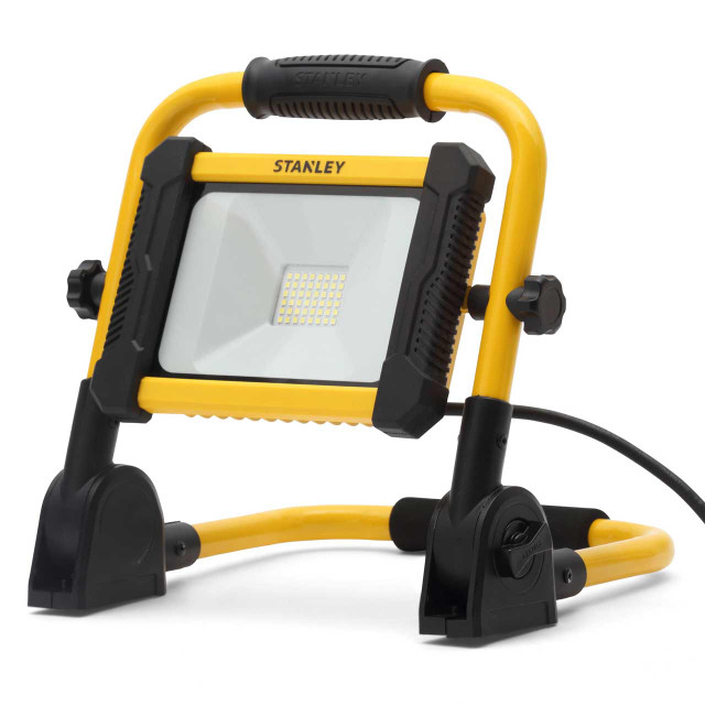 Stanley 20W LED Folding Work Light in Black & Yellow 1