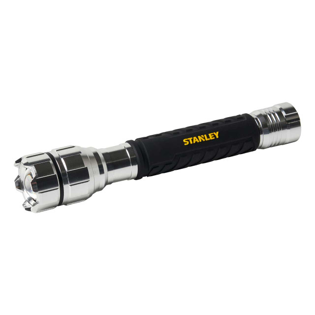 Stanley 500 lumen Battery Powered LED Hand Torch in Silver & Black 1
