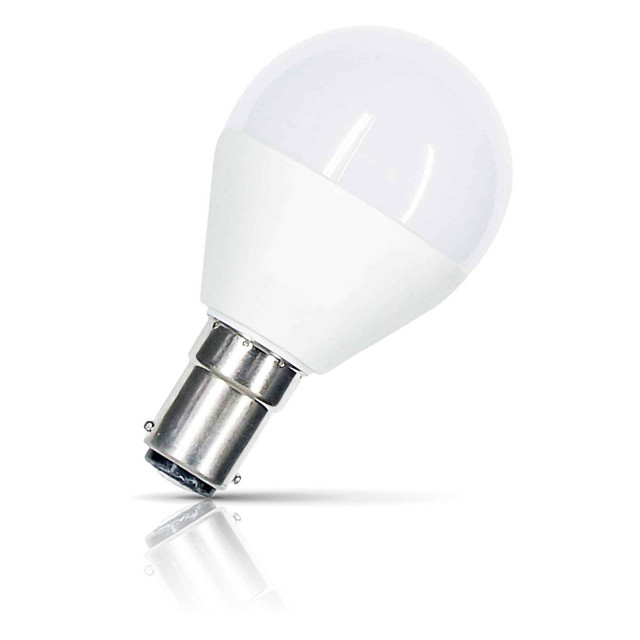Opus Golfball LED Light Bulb B15 6W (40W Eqv) Daylight Opal Round Small Bayonet Frosted