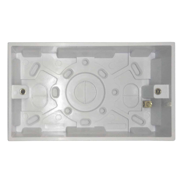 Opus Back Box White 2-Gang 35mm