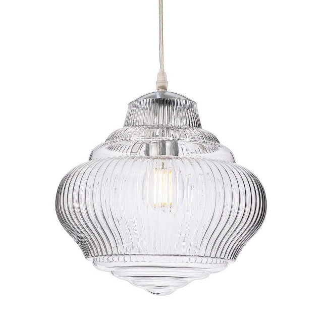 Firstlight Brunswick Pendant Light Clear in Chrome