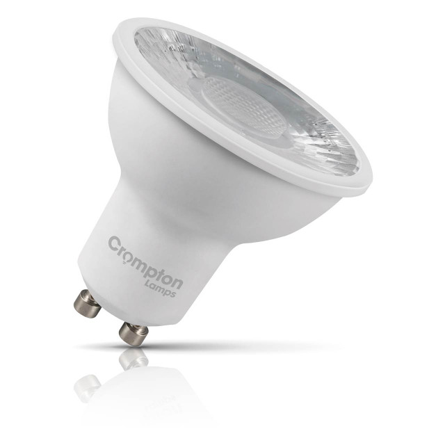 Crompton GU10 Spotlight LED Light Bulb 3.5W Dimmable 3000K Warm White 50W Eqv Halogen Replacement
