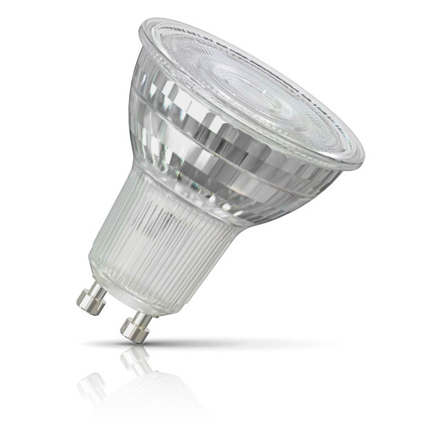 Crompton GU10 Spotlight LED Light Bulb 3.7W Dimmable 3000K Warm White Full Glass 50W Eqv Halogen Replacement