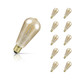 10-Pack Crompton ST64 LED Light Bulbs E27 4.5W (35W Eqv) Dim Extra Warm White Antique Squirrel Cage Filament Screw Vintage Edison