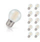 Crompton Lamps Dimmable LED Golfball 5W E27 Filament (10 Pack) Warm White Pearl (40W Eqv) Image 1