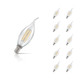 Crompton Candle LED Light Bulb Dim Bent Tip E14 4.2W (40W Eqv) Warm White 10-Pack Filament Clear