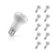 10-Pack Crompton R63/R64 Reflector LED Light Bulbs E27 7W (85W Eqv) Warm White Opal Spotlight Screw Frosted 120°