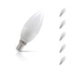 5-Pack Crompton Candle LED Light Bulbs E14 4.2W (40W Eqv) Dim Daylight Opal Small Screw Frosted