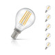 Crompton Golfball LED Light Bulb Dimmable E14 4.2W (40W Eqv) Warm White 5-Pack Filament Clear