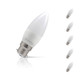 5-Pack Crompton Candle LED Light Bulbs B22 4.2W (40W Eqv) Warm White Opal Bayonet Frosted
