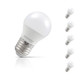 5-Pack Crompton Golfball LED Light Bulbs E27 4.2W (40W Eqv) Warm White Opal Round Screw Frosted