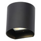 Zinc MAUI 8W LED Outdoor Up and Down Wall Light Black 1