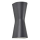 Zinc SKYE Outdoor Double Cone Up and Down Wall Light Anthracite 1