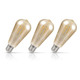 Crompton ST64 LED Light Bulb Dim Squirrel Cage E27 7W (50W Eqv) Extra Warm White 3-Pack Filament Vintage