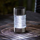 SuperBright Solar Powered LED Stake Light MARTELLO 3-Pack White Brushed Stainless Steel 5