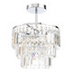 Spa Belle 3 Light Semi-Flush Chandelier Crystal Glass and Chrome 2