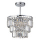 Spa Belle 3 Light Semi-Flush Chandelier Crystal Glass and Chrome 1