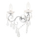 Spa Vela 2 Light Wall Light Crystal Glass and Chrome 1