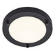 Spa 180mm Delphi Flush Ceiling Light Opal Glass and Satin Black 2