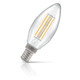 Crompton Candle LED Light Bulb Dimmable E14 4.2W (40W Eqv) Warm White 2-Pack Filament Clear 2