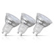 3-Pack Crompton GU10 Spotlight LED Light Bulbs 3.7W (50W Eqv) Cool White Clear Halogen Replacement Twist and Lock 35°