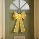 Festive Gold Battery Operated Christmas Door Bow with 84 Warm White LEDs 4