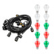 Christmas Festoon Light Premium 10m Connectible Outdoor White, Red and Green with 20x LED GLS 2