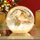 Festive 15cm Battery Operated Robin Crackle Ball 12 Static LEDs 1