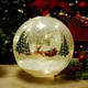 Festive 15cm Battery Operated Santa Sleigh Crackle Ball 12 Static LEDs 2