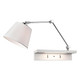 Firstlight Rex Style LED 2-Light Swing-Arm Shelf Light 9W with USB Port 1