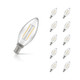 Crompton Candle LED Light Bulb E14 2.5W (25W Eqv) Warm White 10-Pack Clear 1