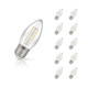 Crompton Candle LED Light Bulb E27 2.5W (25W Eqv) Warm White 10-Pack Clear 1