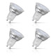 4-Pack Crompton GU10 LED Bulbs 3.7W (50W Eqv) Warm White Clear Halogen Replacement Twist and Lock 35°