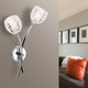 Firstlight Maple Contemporary Style 2-Light Wall Light in Chrome and Clear Glass 3