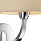 Firstlight Fairmont Contemporary Style Wall Light Polished Steel and Cream Shade 2