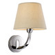 Firstlight Fairmont Contemporary Style Wall Light Polished Steel and Cream Shade 1