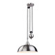 Firstlight Century Modern Style Rise and Fall Pendant Light Brushed Steel 1