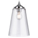 Firstlight Seville Modern Style 20cm Pendant Light in Chrome and Clear Glass 1