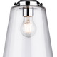 Firstlight Seville Modern Style 20cm Pendant Light in Chrome and Clear Glass 2