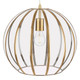 Firstlight Lincoln Contemporary Style Round-Shaped Pendant Light in Antique Brass and Clear Glass 1