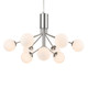 Firstlight Montana Contemporary Style 9-Light Pendant Light in Brushed Steel and Opal Glass 1