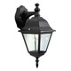 Firstlight Downlight Traditional Style 4-Panel Lantern in Black and Clear Glass 1